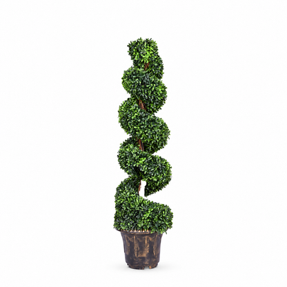 Artificial spiral topiary AFF-Plant-134 - white