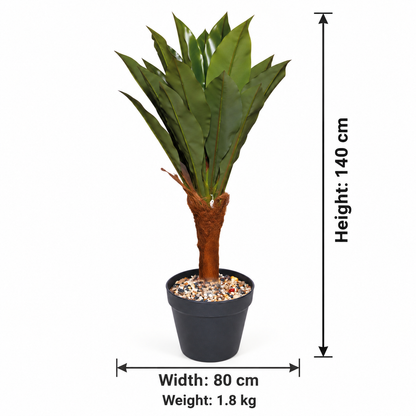 AFF Plant 97 artificial green broad leaf plant - dimensions