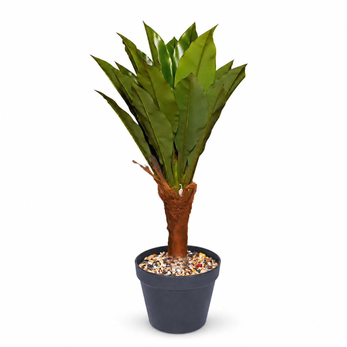 Artificial green broad leaf plant with black pot, 140 cm - AFF Plant 97