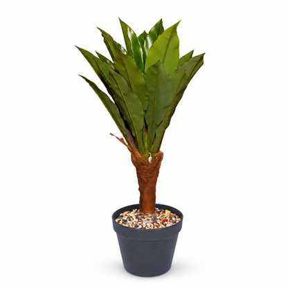 Artificial green broad leaf plant with black pot, 140 cm - AFF Plant 97