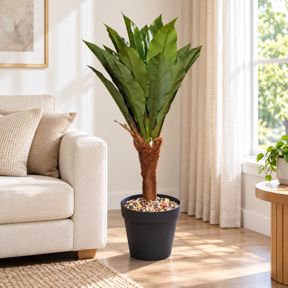 AFF Plant 97 artificial green broad leaf plant - living-room
