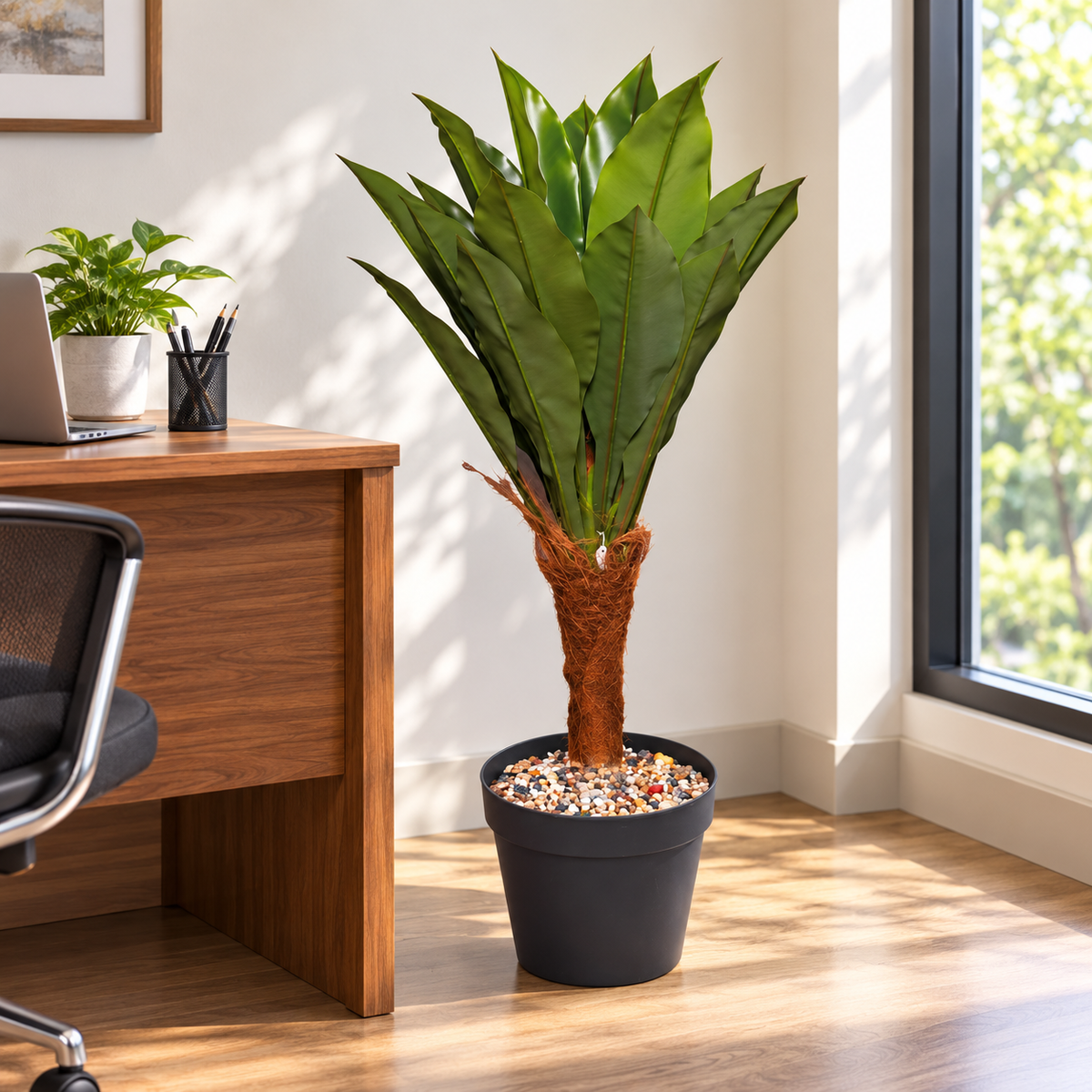 AFF Plant 97 artificial green broad leaf plant - office