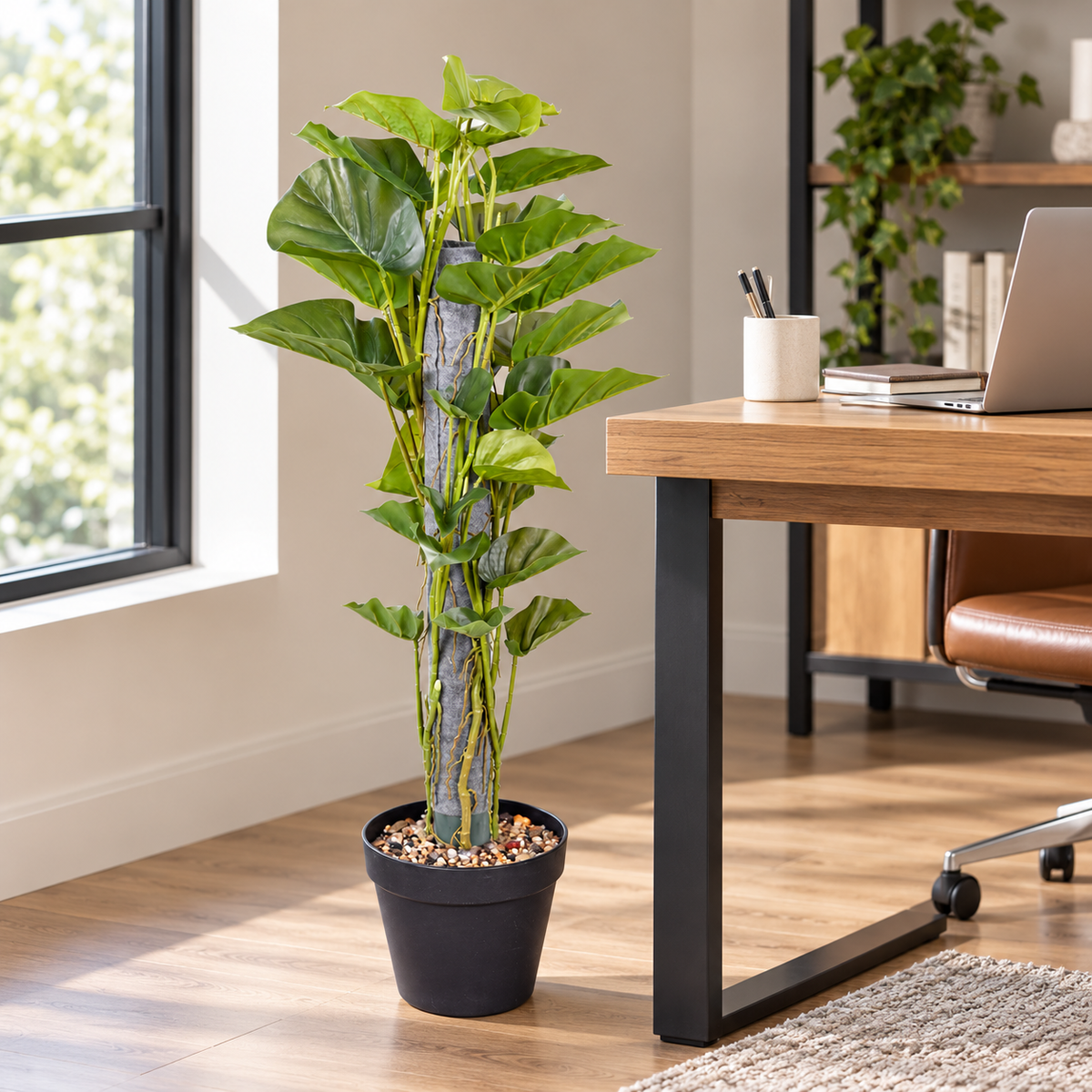 Artificial climbing heart leaf plant 95 cm - office