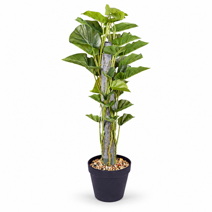 Artificial climbing heart leaf plant 95 cm - white