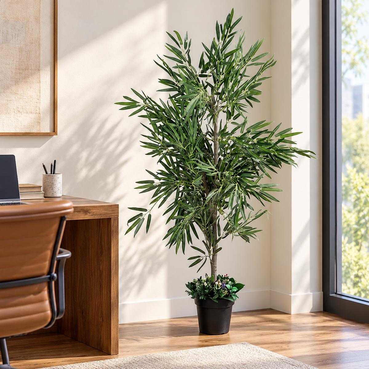Artificial Bamboo Willow Potted Tree - office