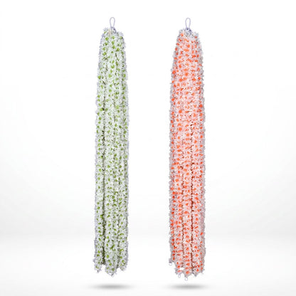 Premium Artificial White Flower Hanging Jhumar Garland – 100 cm
