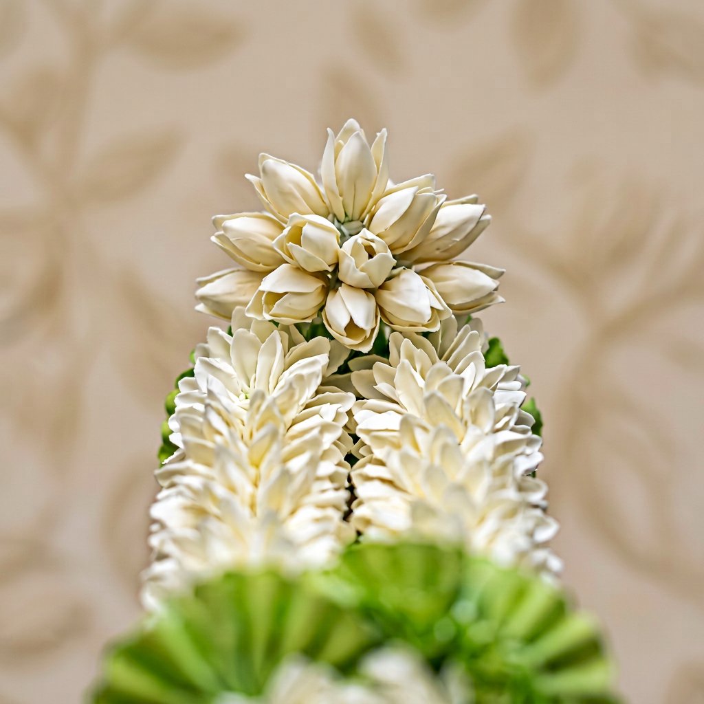 Artificial Mogra ladi with 2 Green Flower | AFF-Garland-26