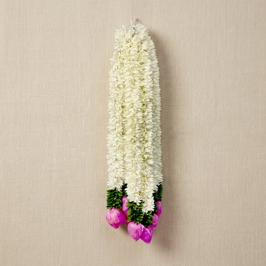 Artificial Mogra Ladi with Small Lotus | AFF-Garland-20