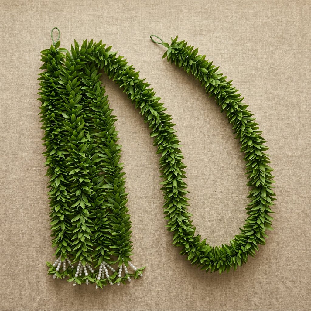 Long Green Leafy Hanging Garland – Slim Artificial Foliage Latkan for Door, Window, Balcony & Backdrop Décor (160 cm) – Pack of 10