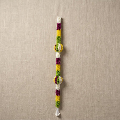 Artificial Multicolour Floral Hanging Garland with Round Flower Motifs – Decorative Band Latkan for Door, Pooja, Mandir & Festive Décor