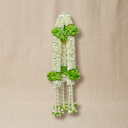 Artificial Mogra ladi with 2 Green Flower | AFF-Garland-26