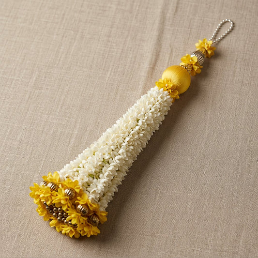 Artificial Flower Ladi mogra yellow | AFF-Garland-16.5