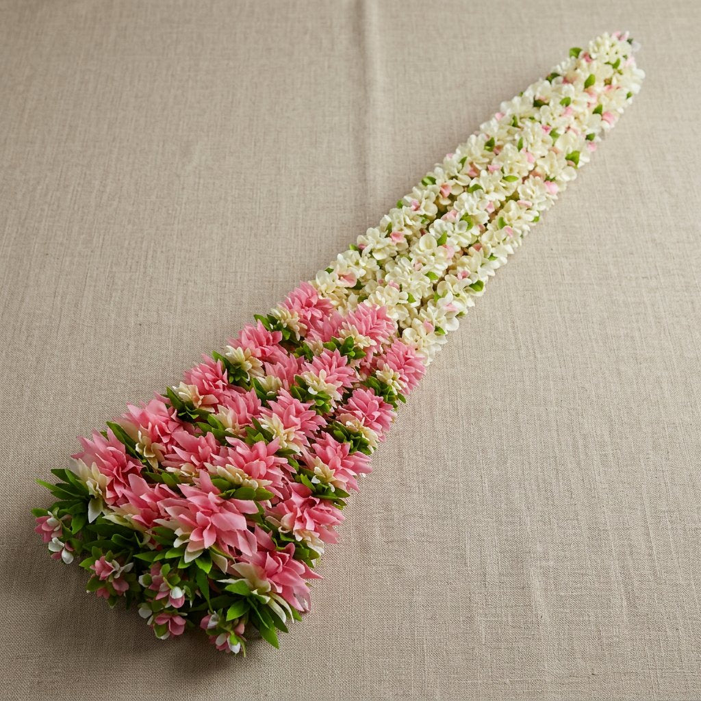 Artificial Flower Garland (Long Dholak Ladi) | AFF-Garland-21 | {Different colors are available}