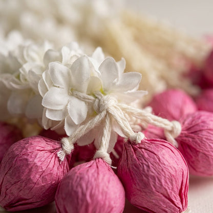 Artificial Mogra Ladi with small lotus pointed leaves | AFF-Garland-22 | {Different colors are available}