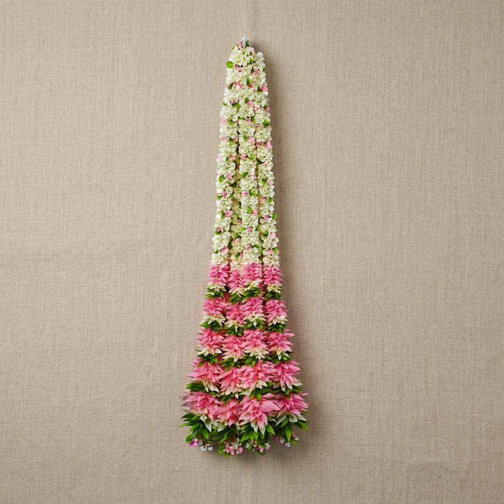Artificial Flower Garland (Long Dholak Ladi) | AFF-Garland-21 | {Different colors are available}