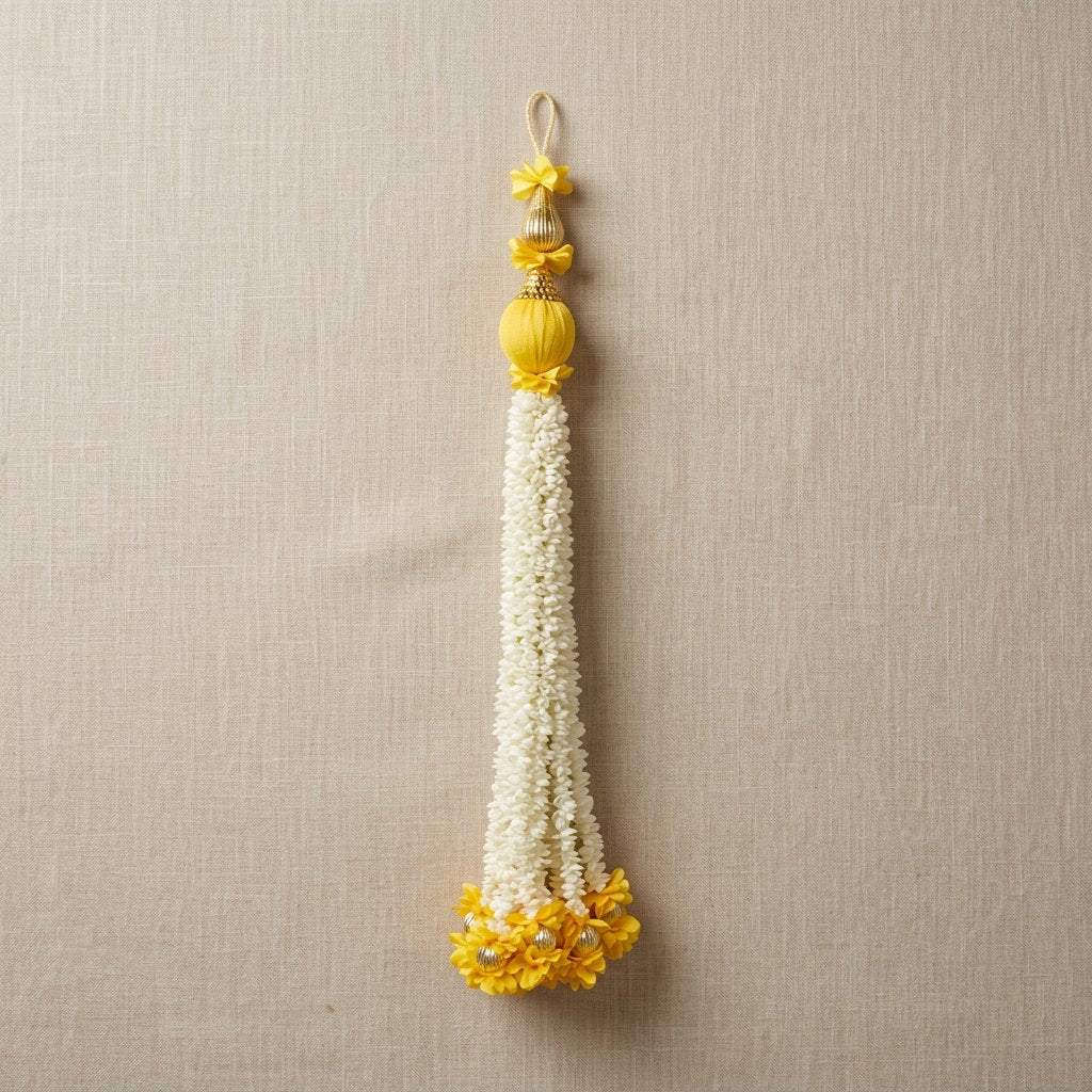 Artificial Flower Ladi mogra yellow | AFF-Garland-16.5