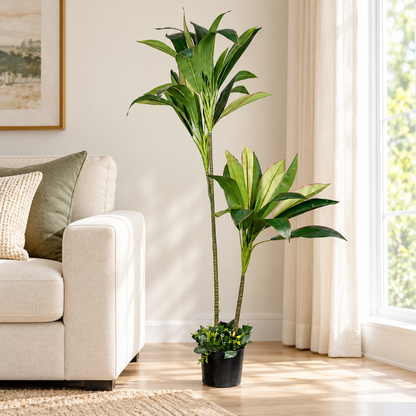 Artificial Dracaena Palm Potted Tree - home