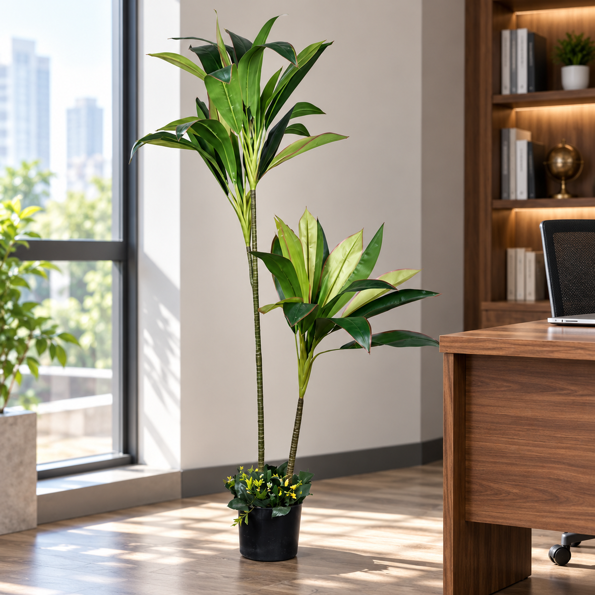 Artificial Dracaena Palm Potted Tree - office
