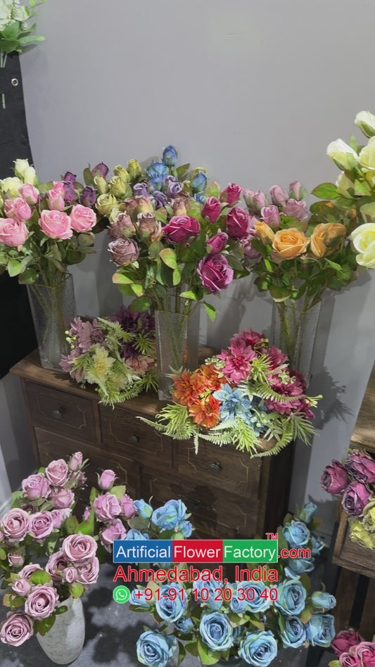 Artificial Blue Stems Leaves Branches | AFF Stick 29.2