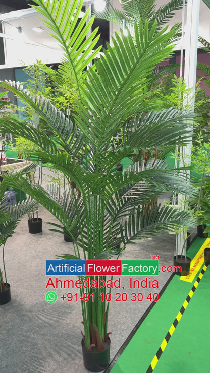 Artificial Plant Hibiscus Flowering Potted Tree