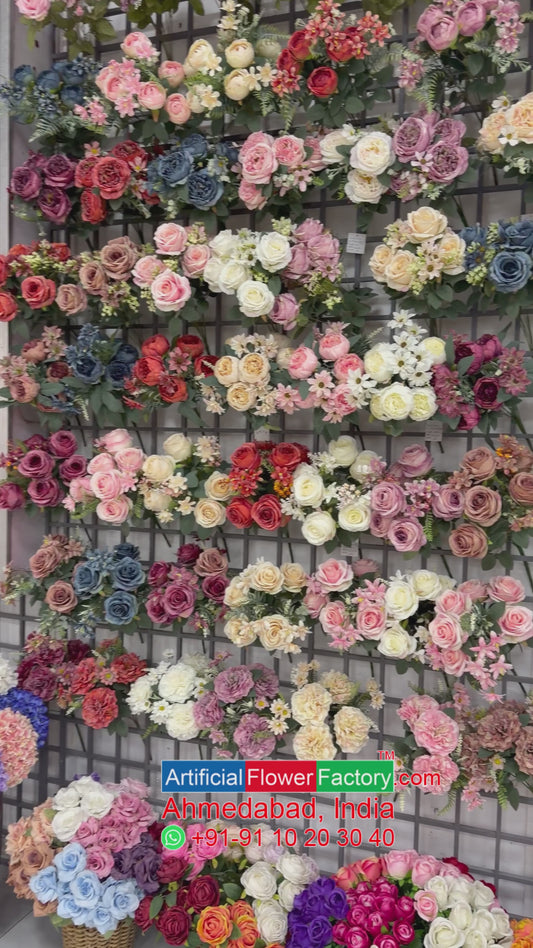 Artificial Blue Delphinium Leafy Faux Flower Stick | AFF-Stick-6.3