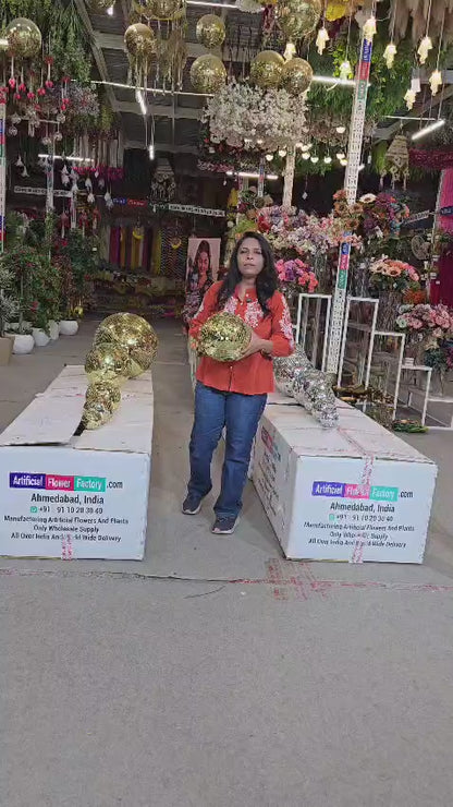 Artificial Mirror Ball Golden Glass Ball