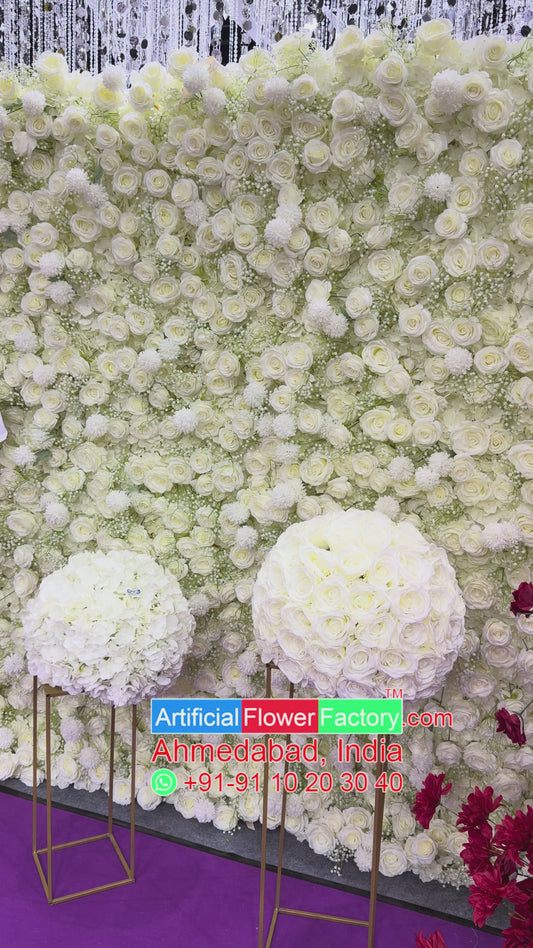 Artificial Radiant Ruby Satin Pavilion