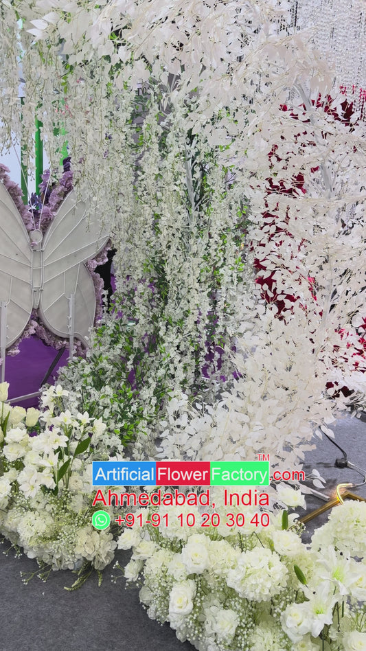 Artificial Serene Pearl Satin Bliss Mandap